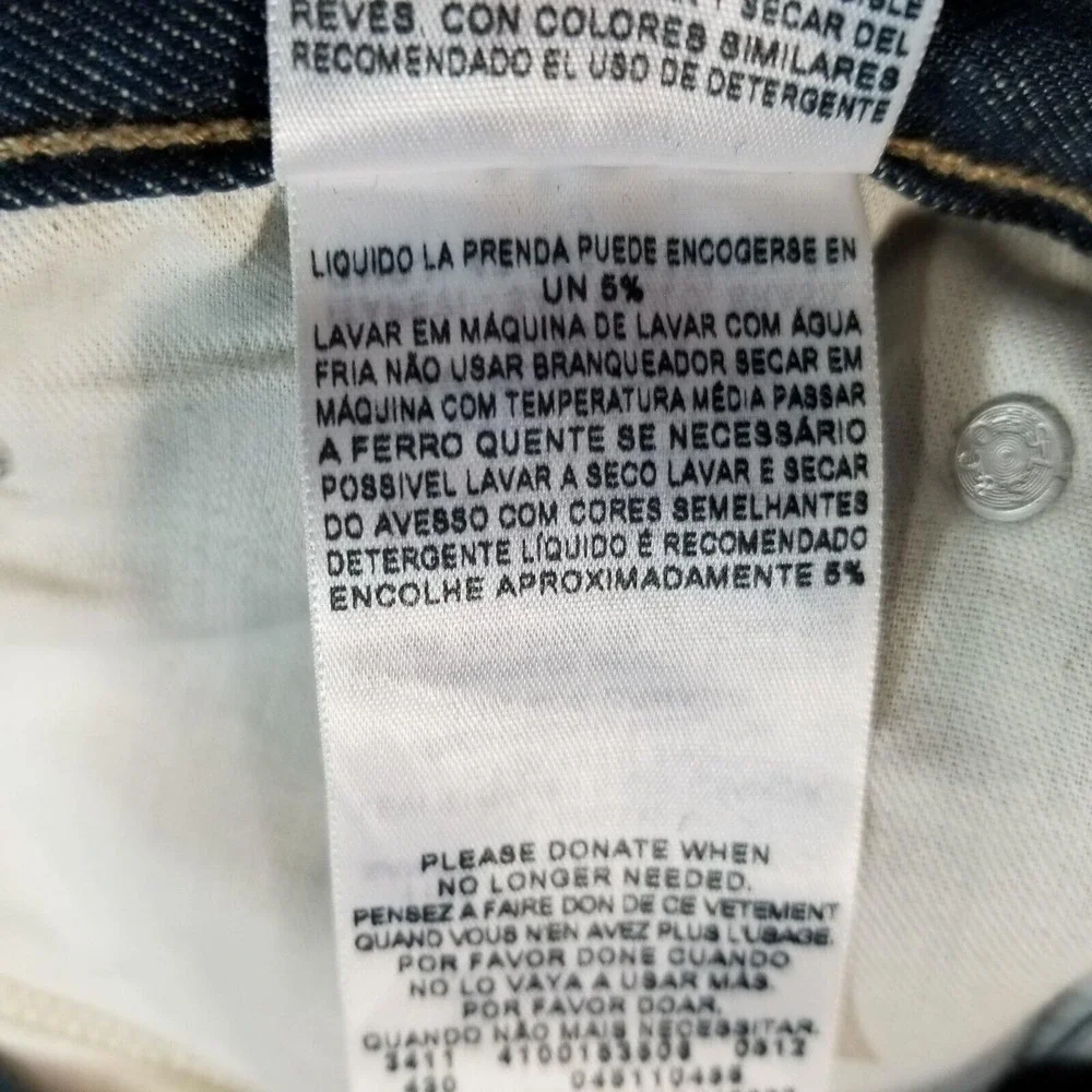 Levi's 511 jeans men's 36x32 slim straight blue denim pants